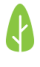 Minimalist green tree icon with simple branches, representing nature and sustainability.